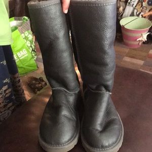 Tall Ugg Boots Metallic Navy Size 7